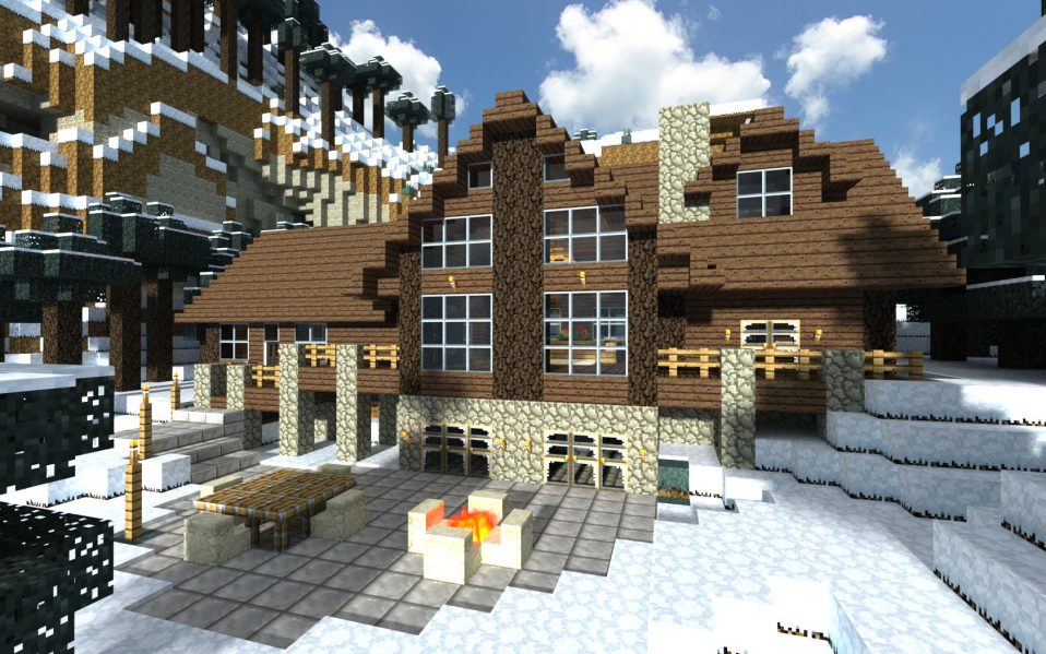 Minecraft Winter Cabin 1 Masscue