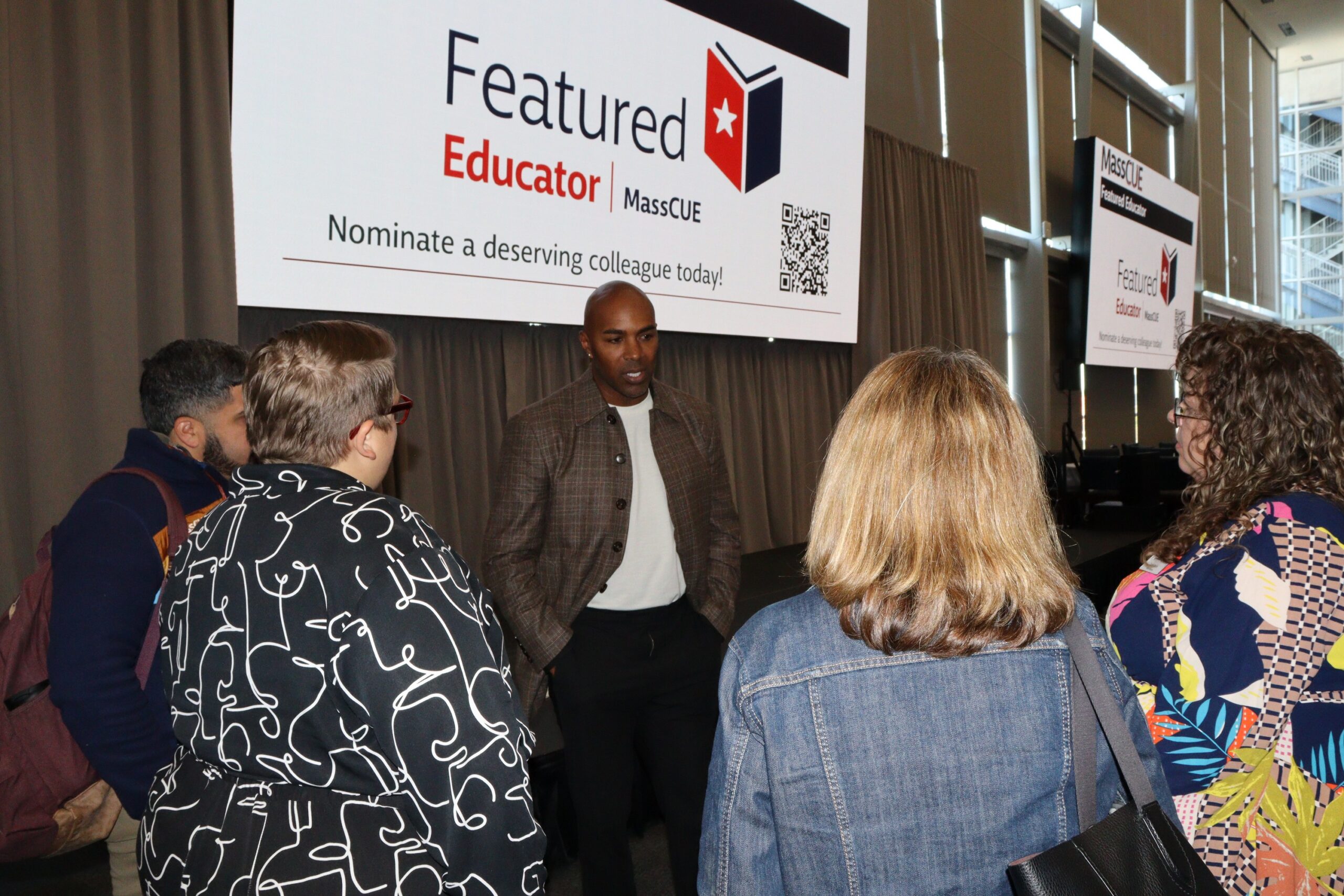 Ken Shelton, Savvy Demers, Casey Diagle and Fall Conference attendees debrief following the keynote